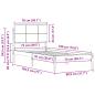 Preview: Bettgestell mit gepolstertem Kopfteil Taupe 75 x 190 cm