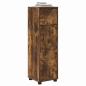Preview: Badezimmerschrank mit Tür Geräucherte Eiche 30,5 x 30 x 101 cm