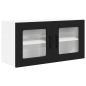 Preview: Küchenwandschrank mit Tür Schwarz 80 x 31 x 40 cm Holzwerkstoff