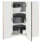 Preview: Wand-Eckschrank PORTO Altholz 57 x 57 x 80 cm Holzwerkstoff