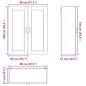 Preview: Küchenwandschrank Beton Grau 80 x 31 x 100 cm Holzwerkstoff