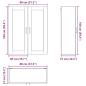 Preview: Küchenwandschrank mit Regal Geräucherte Eiche 80 x 31 x 100 cm