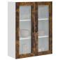 Preview: Küchenwandschrank mit Regal Geräucherte Eiche 80 x 31 x 100 cm