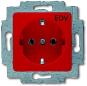 Preview: ARDEBO.de Busch-Jaeger 20 EUC/DV-917 SCHUKO Steckdosen-Einsatz mit Aufdruck "EDV", Busch-balance Si, rot (2CKA002011A6236)