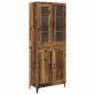 Preview: Highboard Altholz 69,5 x 34 x 180 cm Holzwerkstoff