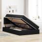 Preview: LED-Speicherbett mit Matratze Schwarz 120 x 200 cm Stoff