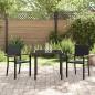Preview: ARDEBO.de - Garten Essgruppe 3 pcs Schwarz Poly Rattan