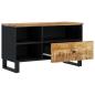 Preview: TV-Schrank 80x33x46 cm Massivholz Mango & Holzwerkstoff
