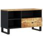 Preview: TV-Schrank 80x33x46 cm Massivholz Mango & Holzwerkstoff