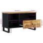 Preview: TV-Schrank 80x33x46 cm Massivholz Mango & Holzwerkstoff
