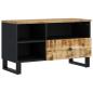 Preview: TV-Schrank 80x33x46 cm Massivholz Mango & Holzwerkstoff
