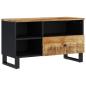 Preview: TV-Schrank 80x33x46 cm Massivholz Mango & Holzwerkstoff
