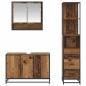 Preview: Badezimmermöbel-Set mit Schubladen 3 pcs Altholz Holzwerkstoff