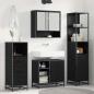 Preview: ARDEBO.de - Badezimmermöbel-Set 3 pcs Schwarz Eichen-Optik Holzwerkstoff