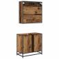 Preview: Badezimmermöbel-Set mit Schubladen 2 pcs Altholz Holzwerkstoff