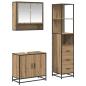 Preview: Badezimmermöbel-Set mit Regal 3 pcs Artisan-Eiche Holzwerkstoff