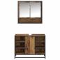 Preview: Badezimmermöbel-Set mit Regal 2 pcs Altholz Holzwerkstoff