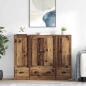 Preview: ARDEBO.de - Highboard mit Schubladen 3 pcs Altholz Holzwerkstoff