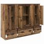 Preview: Highboard mit Schubladen 3 pcs Altholz Holzwerkstoff