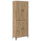 Preview: Highboard Artisan-Eiche 69,5 x 34 x 180 cm Holzwerkstoff