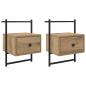 Preview: Nachttisch 2 pcs Artisan-Eiche 35 x 30 x 51 cm Holzwerkstoff