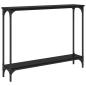 Preview: Konsolentisch mit Regal Schwarz Eichen-Optik 102 x 23 x 15.5 cm