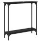 Preview: Konsolentisch mit Regal Schwarz Eichen-Optik 75 x 22,5 x 75 cm