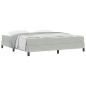 Preview: Boxspringbett mit Matratze Hellgrau 180 x 210 cm Samt