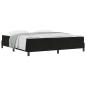 Preview: ARDEBO.de - Boxspringbett mit Matratze Schwarz 180 x 220 cm Samt