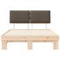 Preview: Bettgestell mit gepolstertem Kopfteil Taupe 160 x 200 cm