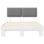 Preview: Bettgestell mit gepolstertem Kopfteil Hellgrau 140 x 200 cm