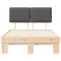 Preview: Bettgestell mit gepolstertem Kopfteil Dunkelgrau 120 x 200 cm