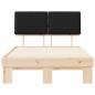 Preview: Bettgestell mit gepolstertem Kopfteil Schwarz 120 x 200 cm