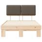 Preview: Bettgestell mit gepolstertem Kopfteil Taupe 120 x 200 cm
