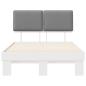 Preview: Bettgestell mit gepolstertem Kopfteil Hellgrau 120 x 200 cm