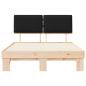 Preview: Bettgestell mit gepolstertem Kopfteil Schwarz 140 x 190 cm