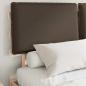 Preview: ARDEBO.de - Bettgestell mit gepolstertem Kopfteil Taupe 135 x 190 cm