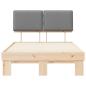 Preview: Bettgestell mit gepolstertem Kopfteil Hellgrau 120 x 190 cm