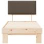 Preview: Bettgestell mit gepolstertem Kopfteil Taupe 75 x 190 cm