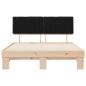 Preview: Bettgestell mit gepolstertem Kopfteil Schwarz 160 x 200 cm
