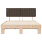 Preview: Bettgestell mit gepolstertem Kopfteil Taupe 160 x 200 cm