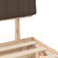 Preview: Bettgestell mit gepolstertem Kopfteil Taupe 160 x 200 cm