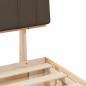 Preview: Bettgestell mit gepolstertem Kopfteil Taupe 120 x 190 cm