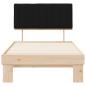 Preview: Bettgestell mit gepolstertem Kopfteil Schwarz 100 x 200 cm