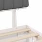 Preview: Bettgestell mit gepolstertem Kopfteil Hellgrau 100 x 200 cm