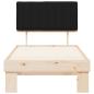 Preview: Bettgestell mit gepolstertem Kopfteil Schwarz 90 x 200 cm