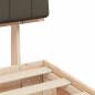 Preview: Bettgestell mit gepolstertem Kopfteil Taupe 80 x 200 cm
