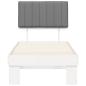 Preview: Bettgestell mit gepolstertem Kopfteil Hellgrau 80 x 200 cm