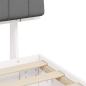 Preview: Bettgestell mit gepolstertem Kopfteil Hellgrau 80 x 200 cm