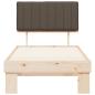 Preview: Bettgestell mit gepolstertem Kopfteil Taupe 90 x 190 cm